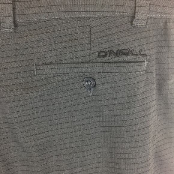 O'Neill Gray Striped Hybrid Board Shorts Men's Size 36 - Picture 8 of 13